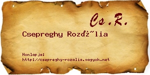 Csepreghy Rozália névjegykártya