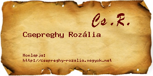 Csepreghy Rozália névjegykártya
