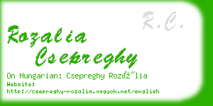 rozalia csepreghy business card